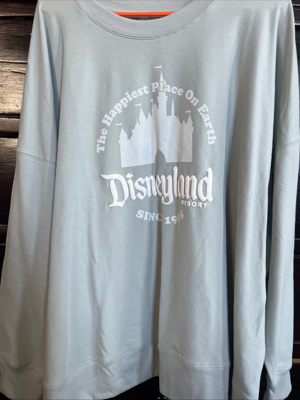 Disney Pastel Blue Crewneck Sweatshirt with Castle Graphic